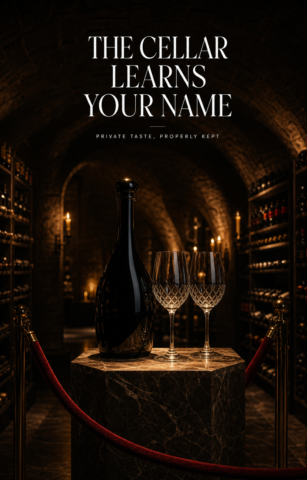 Cellar Learns Your Name Wine Spirits Campaign 4x5 Ribbsaeter Advertising campaign image