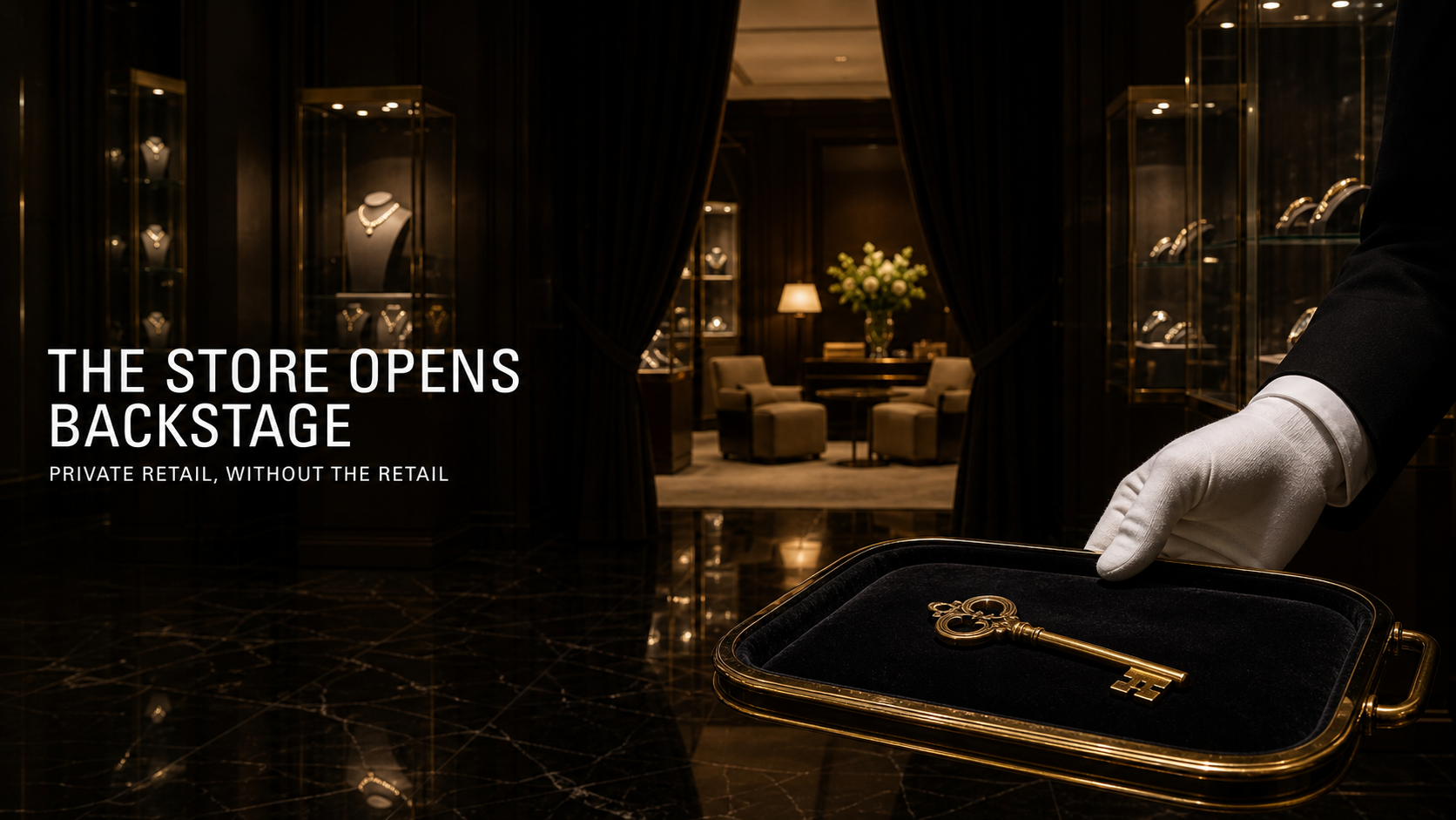 Store Opens Backstage Luxury Retail Campaign 16x9 by Ribbsaeter Advertising, Private Wealth, Culture & Events campaign image