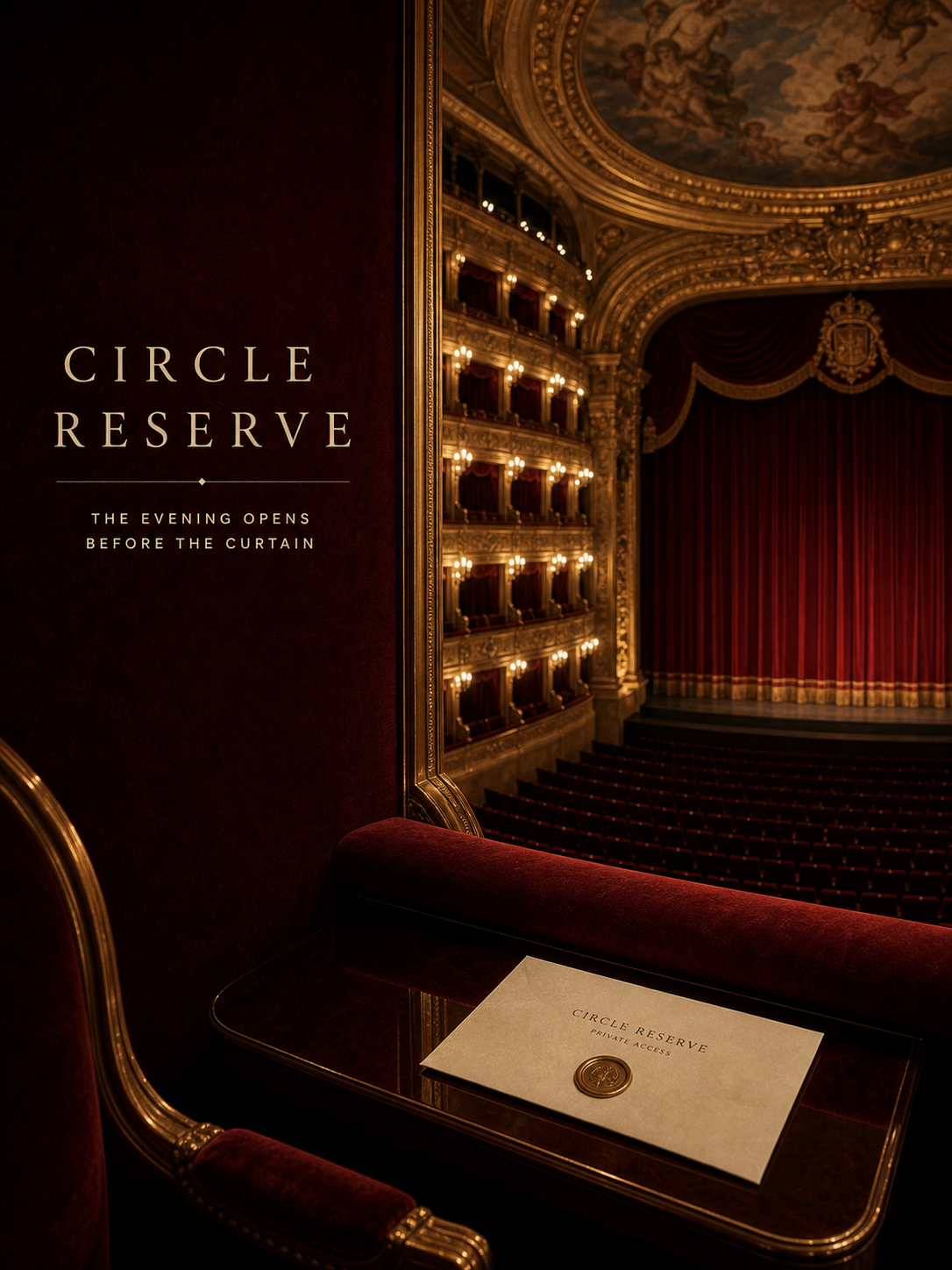 Circle Reserve Evening Opens Before Curtain Private Culture Campaign 3x4 Ribbsaeter Advertising campaign image
