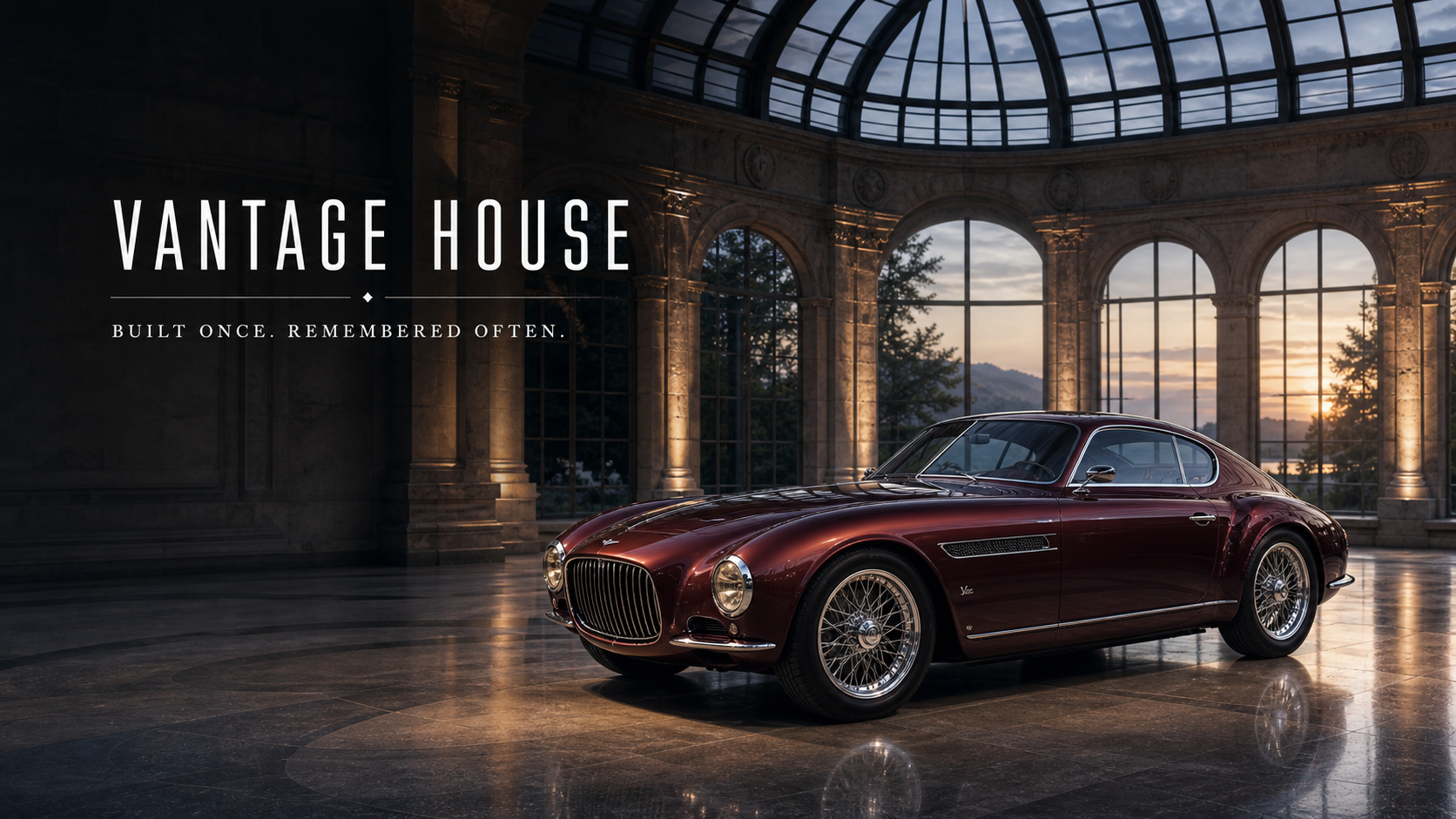 Vantage House Built Once Remembered Often Coachbuilt Automotive Campaign 16x9