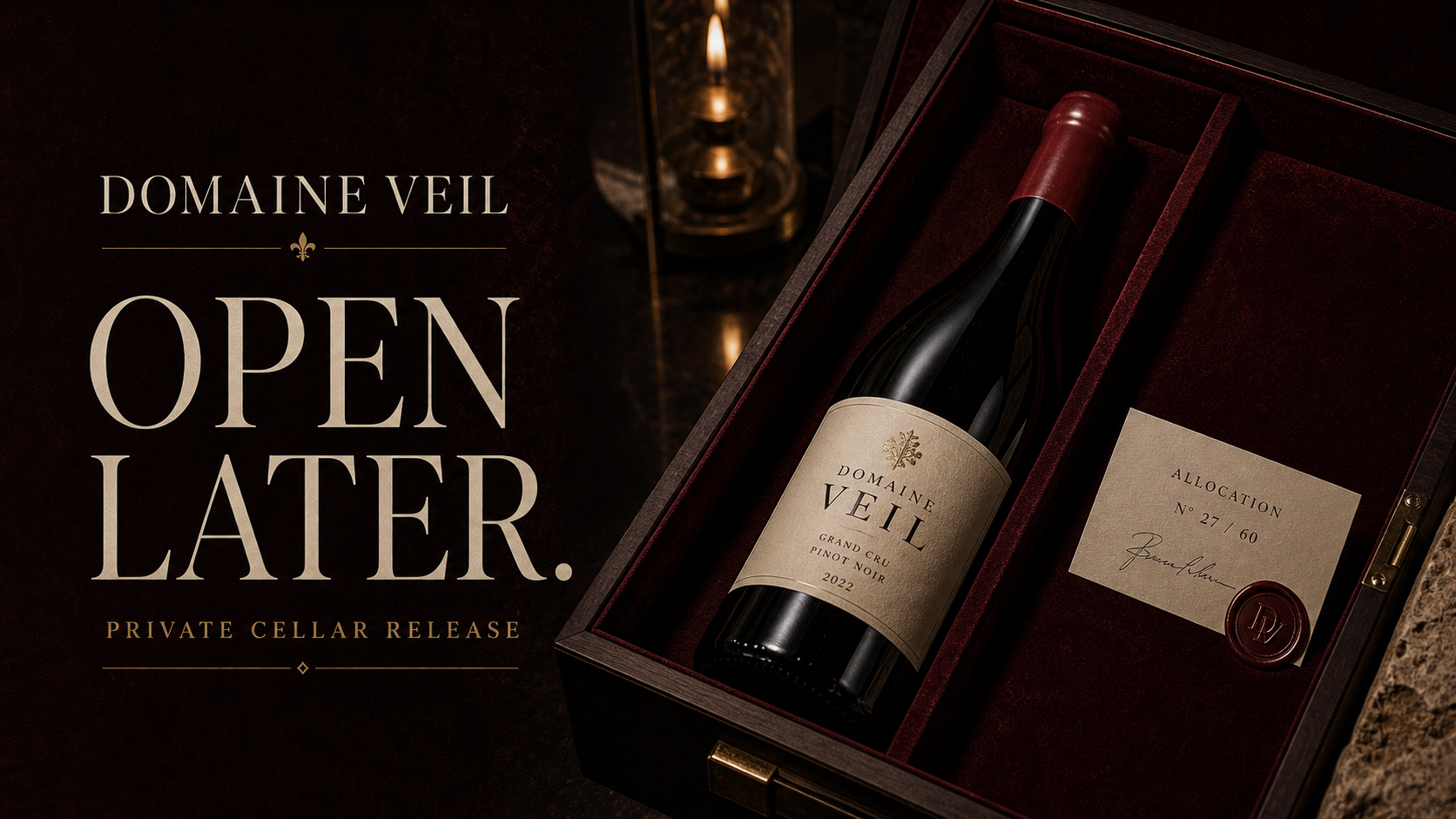 Domaine Veil Open Later Wine Campaign 16x9 widescreen Ribbsaeter Advertising campaign