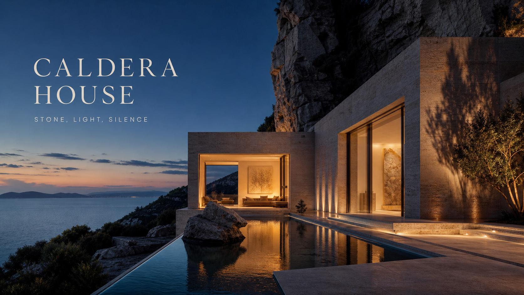 Caldera House Stone Light Silence Architecture Campaign 16x9 by Ribbsaeter Advertising
