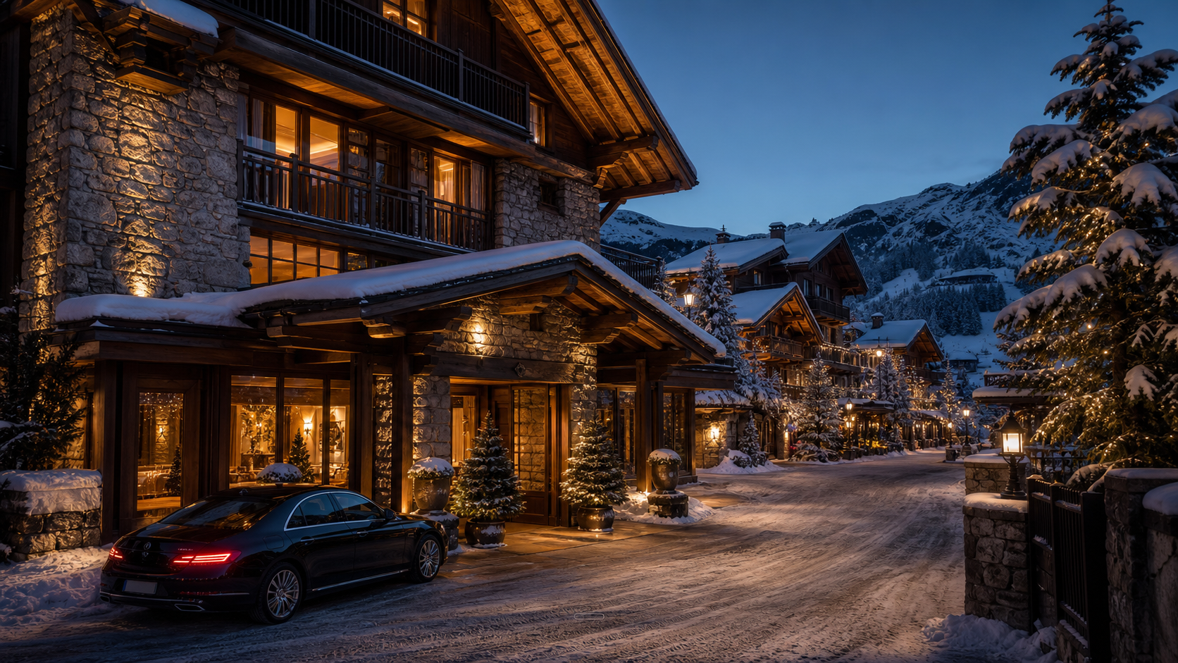 Megeve luxury advertising campaign image