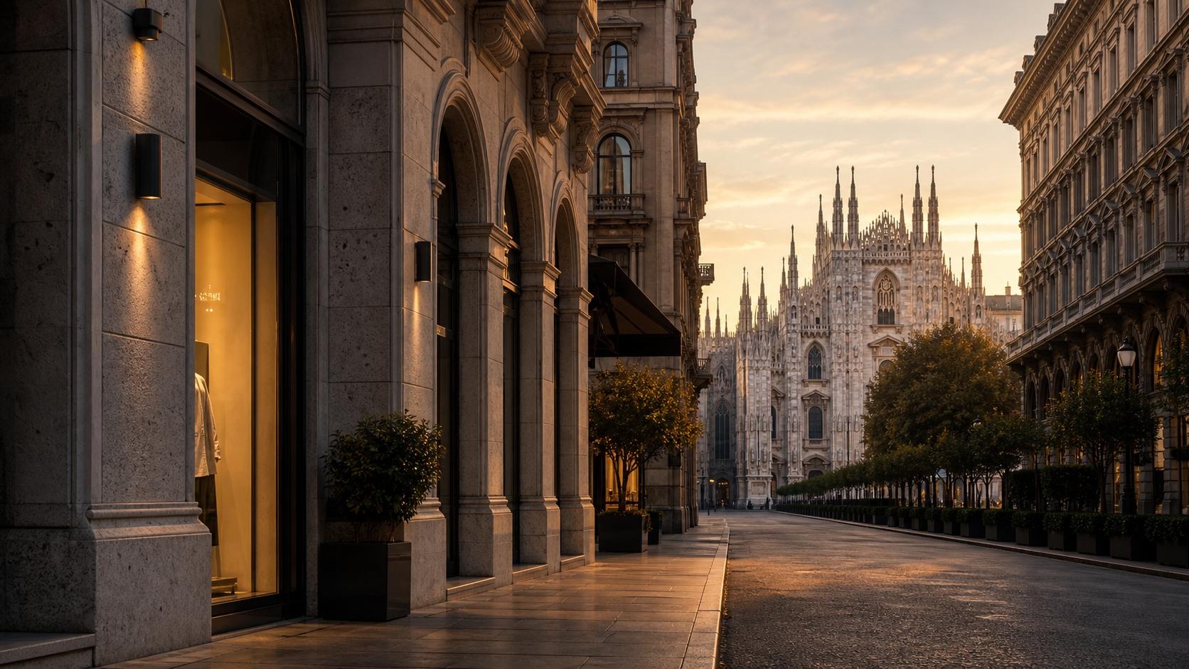 Milan luxury advertising campaign image
