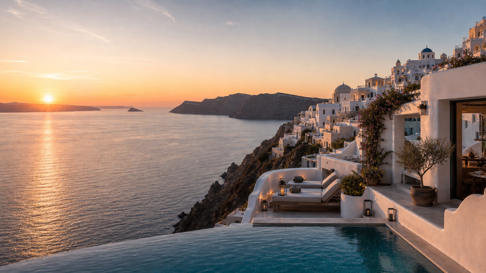 Santorini luxury advertising campaign image