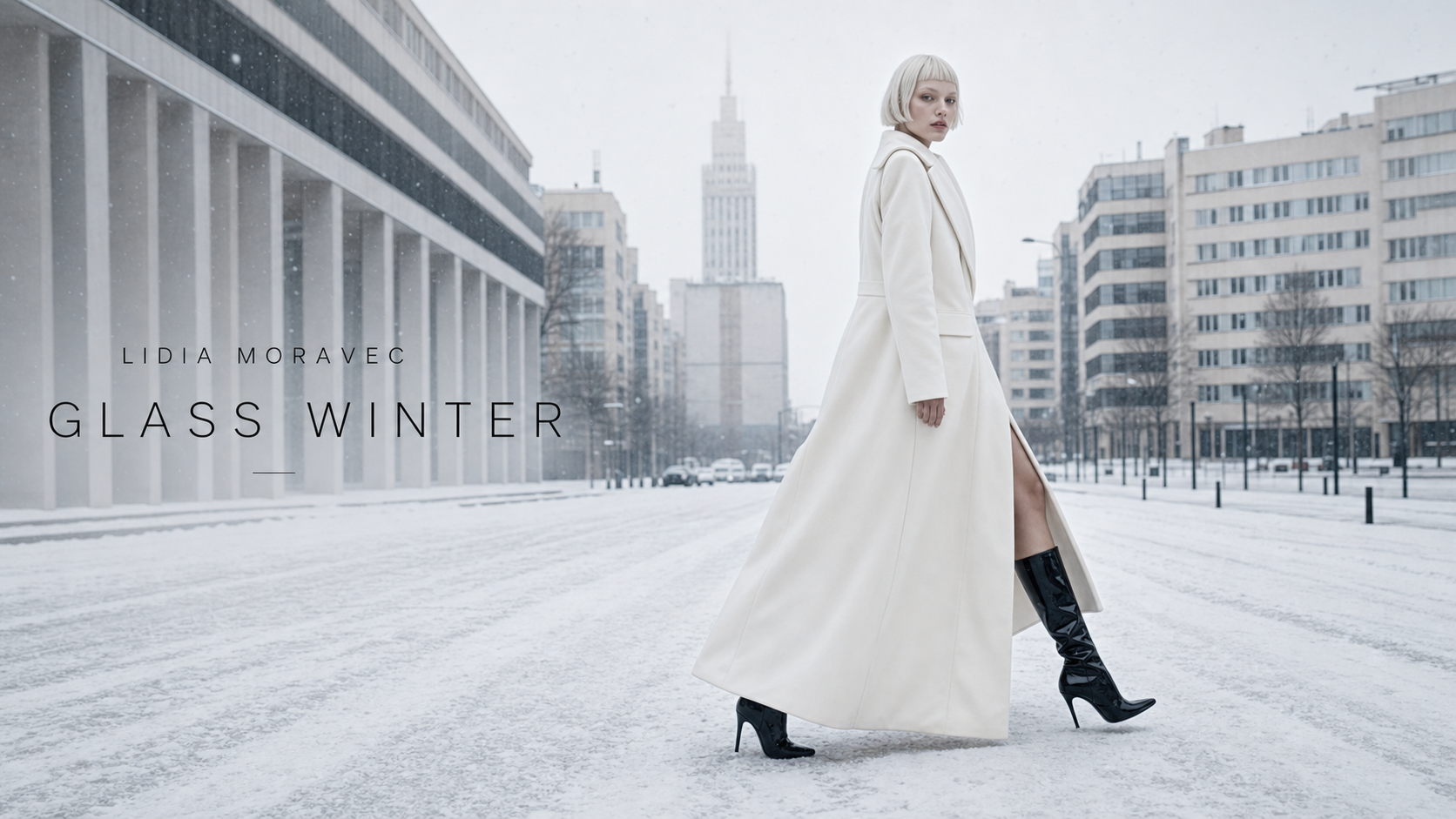 Lidia Moravec Glass Winter Warsaw 16x9 by Ribbsaeter Advertising, Fashion & Beauty campaign image